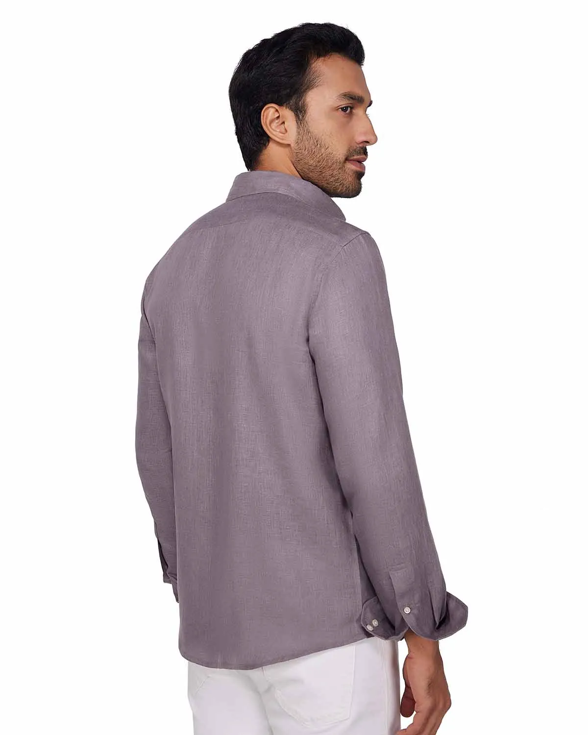 100% Linen Shirt - Taupe