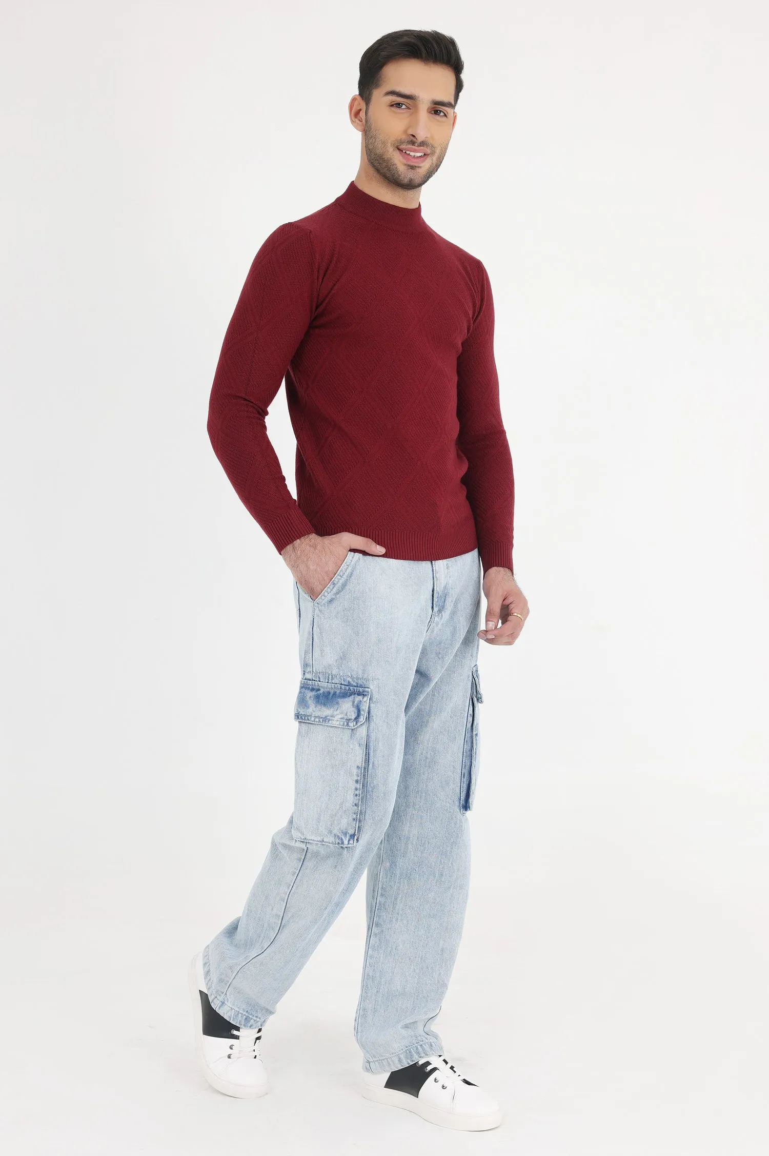 ALMAS SWEATER-MAROON