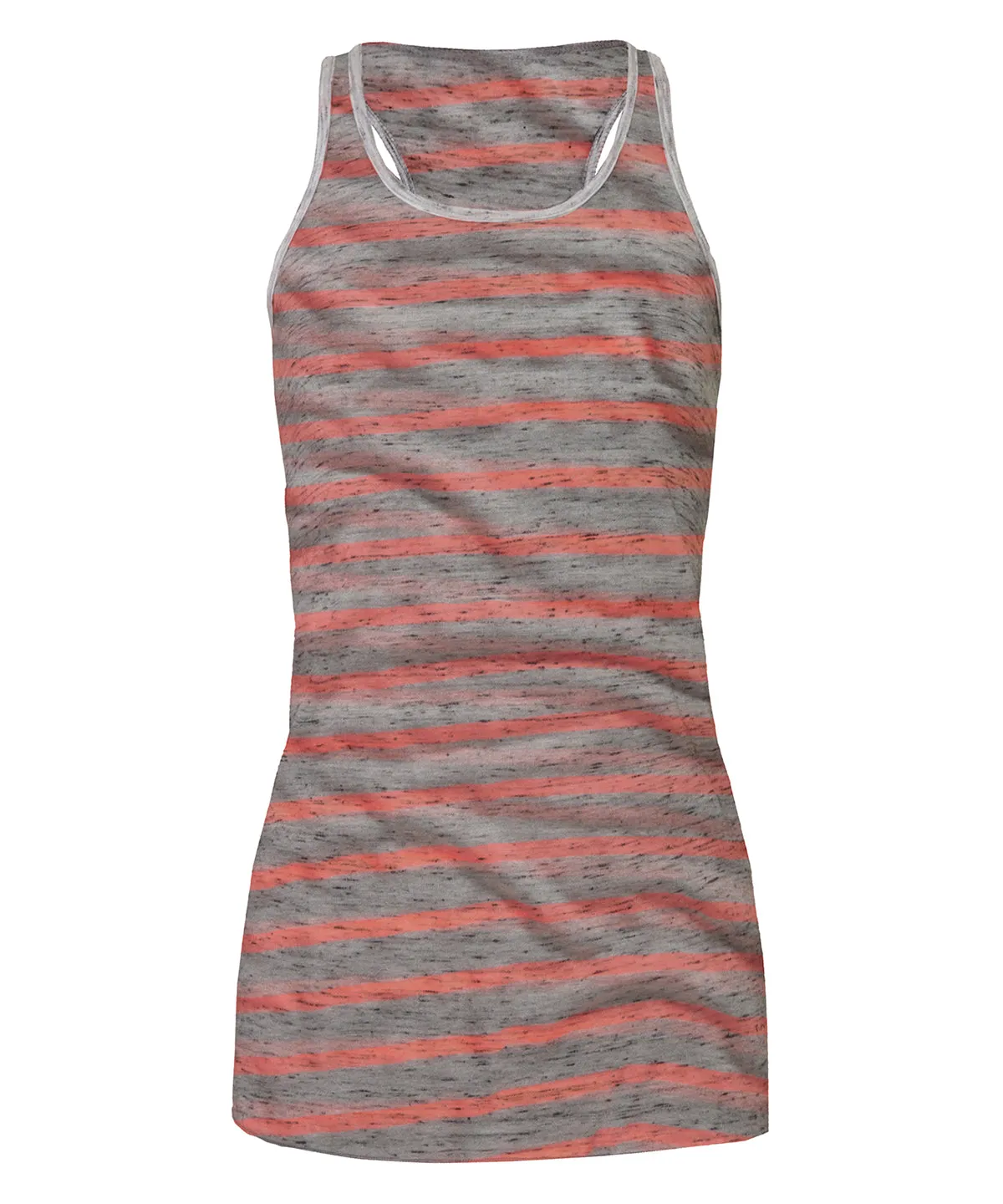 Athletic Heather/Neon Pink - Flowy racerback tank top
