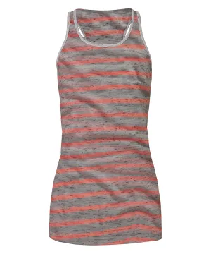 Athletic Heather/Neon Pink - Flowy racerback tank top