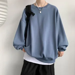 Autumn Men Casual Sweatshirts  Oversized Loose Pullovers