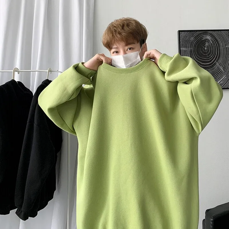 Autumn Men Casual Sweatshirts  Oversized Loose Pullovers