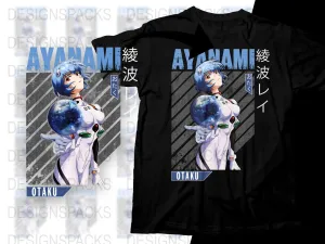 Ayanami Otaku Unique Graphic Design Png Digital Download