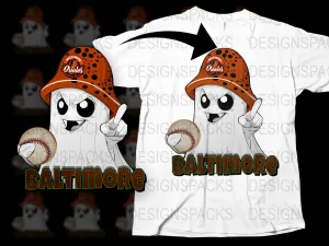 Baltimore Orioles Ghost Character Baseball Png Digital Download