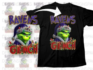Baltimore Ravens Grinch Christmas Holiday Special Png Digital Download