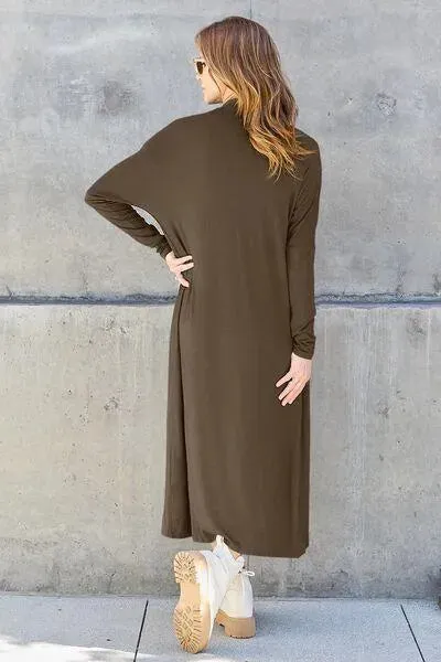 Basic Bae Open Front Long Sleeve Cover Up