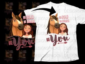 Be Bold Be Brave Be You Character Png Digital Download