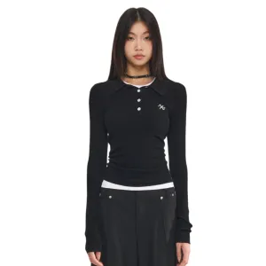 Black Polo Woolen Knitwear