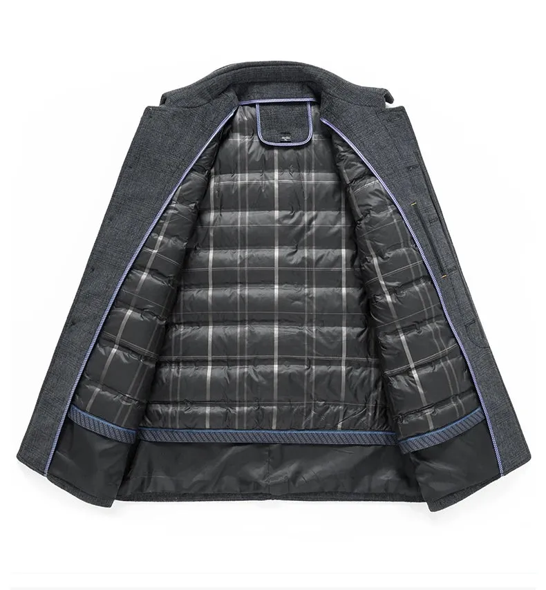 Brixton Plaid Overcoat