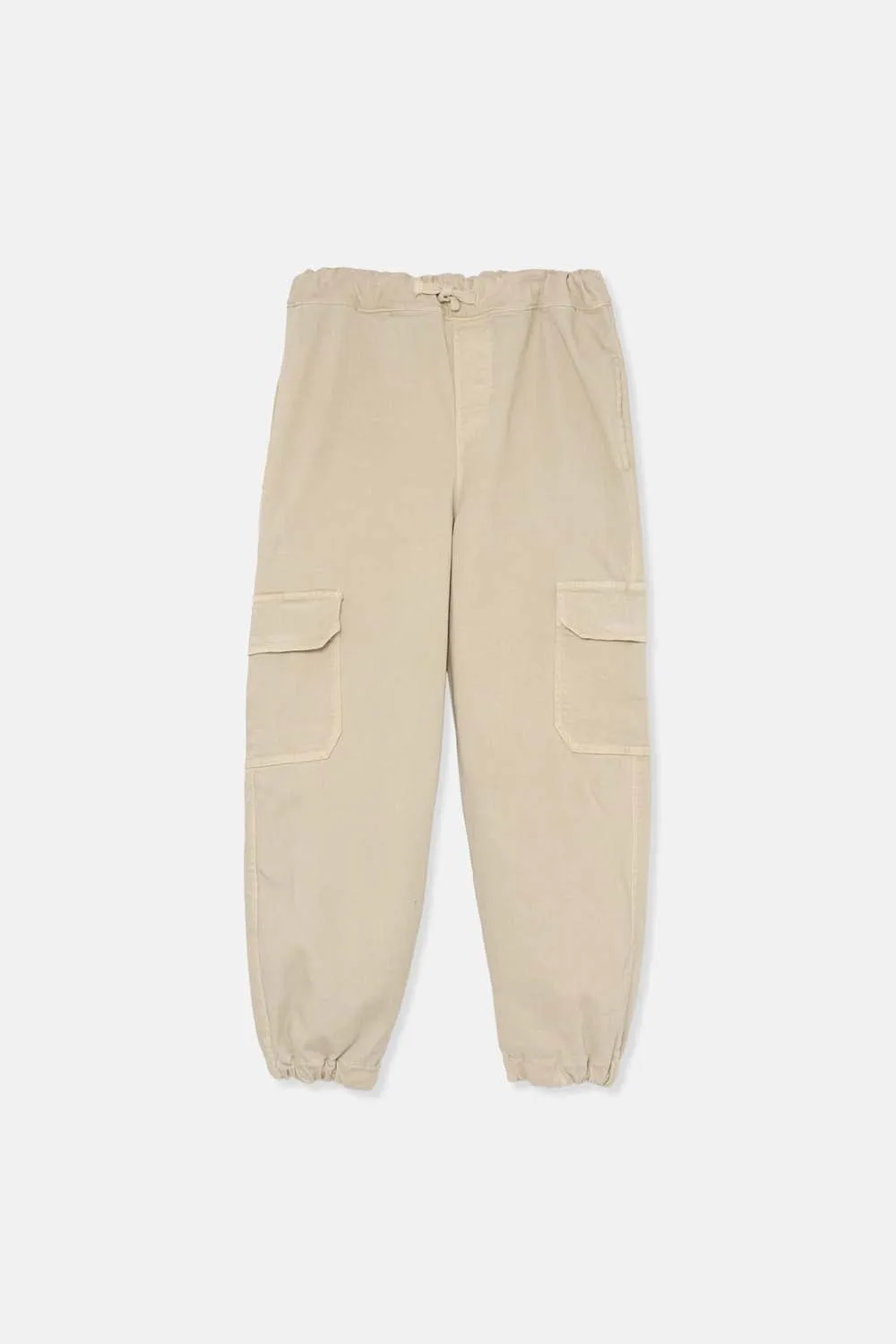 BRUSHED TWILL CARGO PANTS