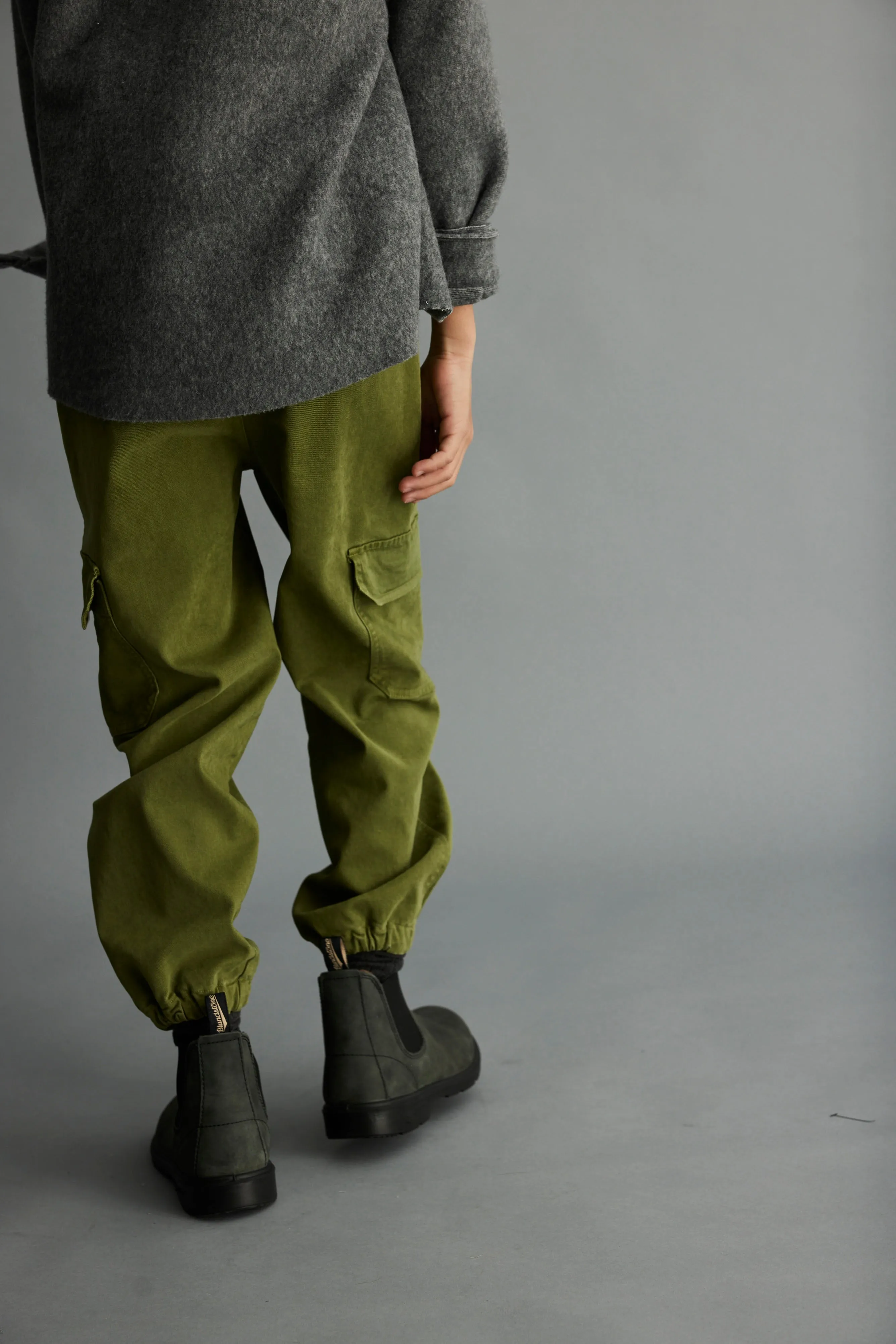 BRUSHED TWILL CARGO PANTS