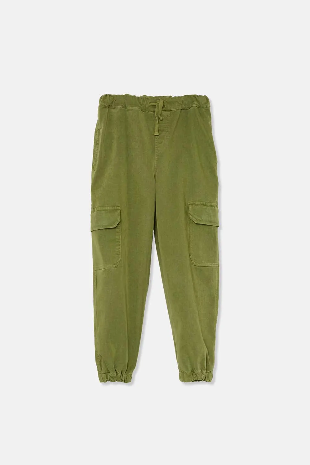 BRUSHED TWILL CARGO PANTS