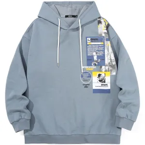 Casual Plain Graphic Fleece Hoodies