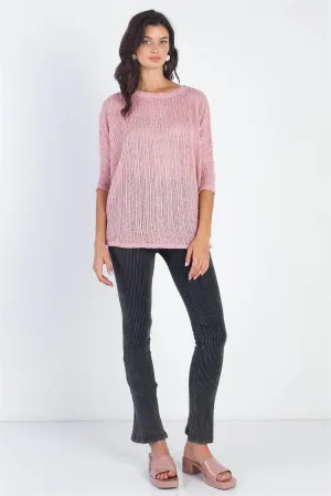Charcoal Washed Cotton Ribbed Flare Legging Pants /3-2-1