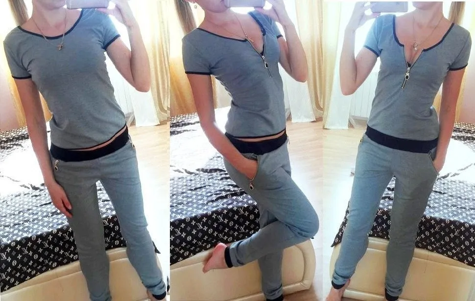 Convertible Sports Twinset Hoodie Set Women Activewear