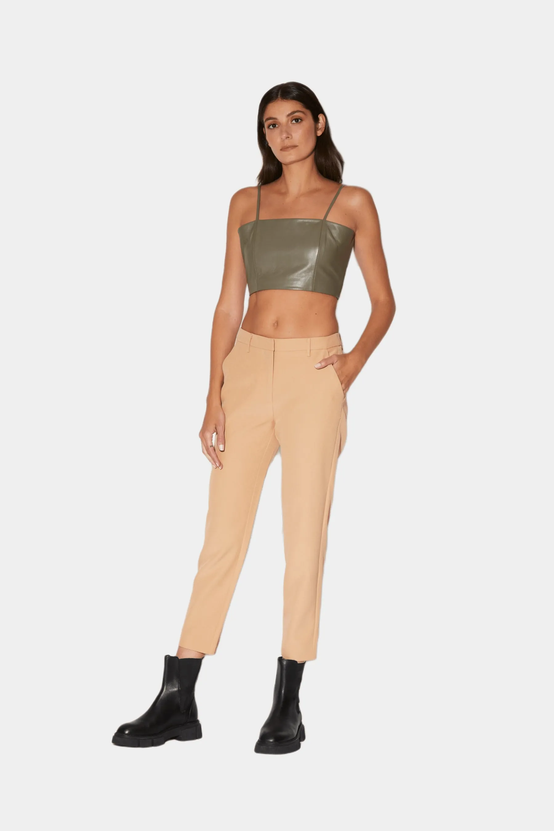 Cropped Straight Leg Jack Pant