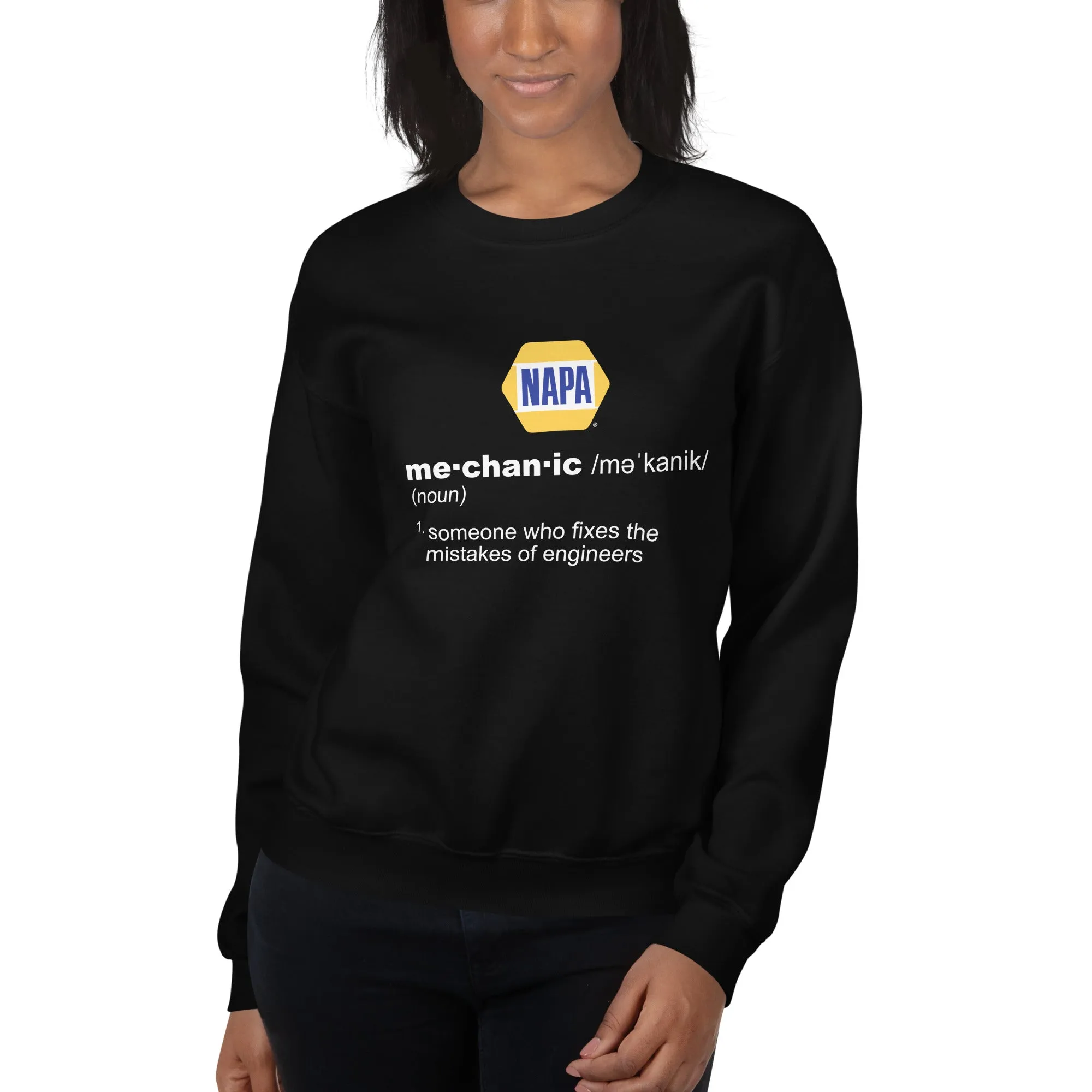 Definition Of A Mechanic Unisex Sweatshirt