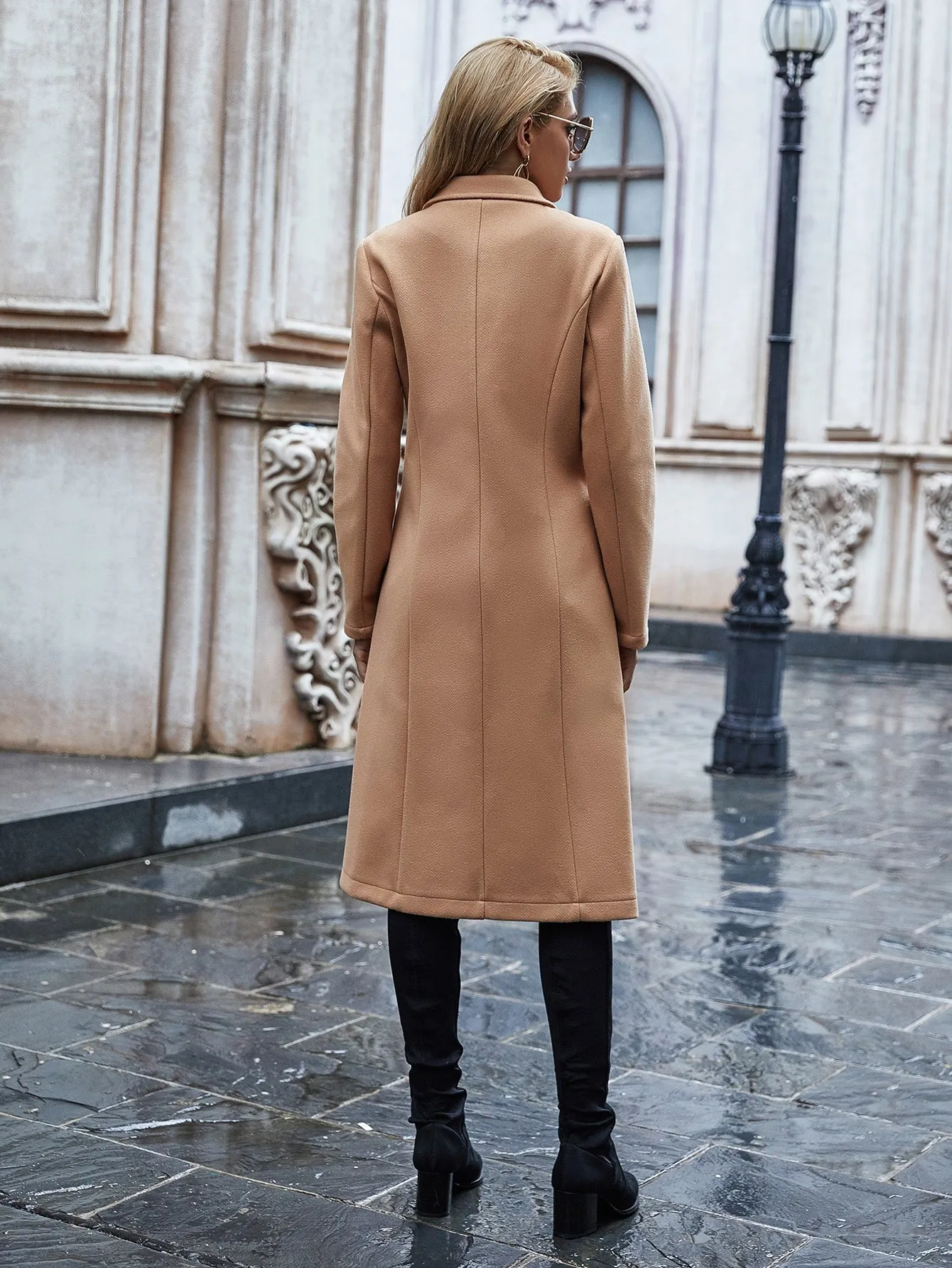 Double Breasted Longline Coat(CLEARANCE SALE)