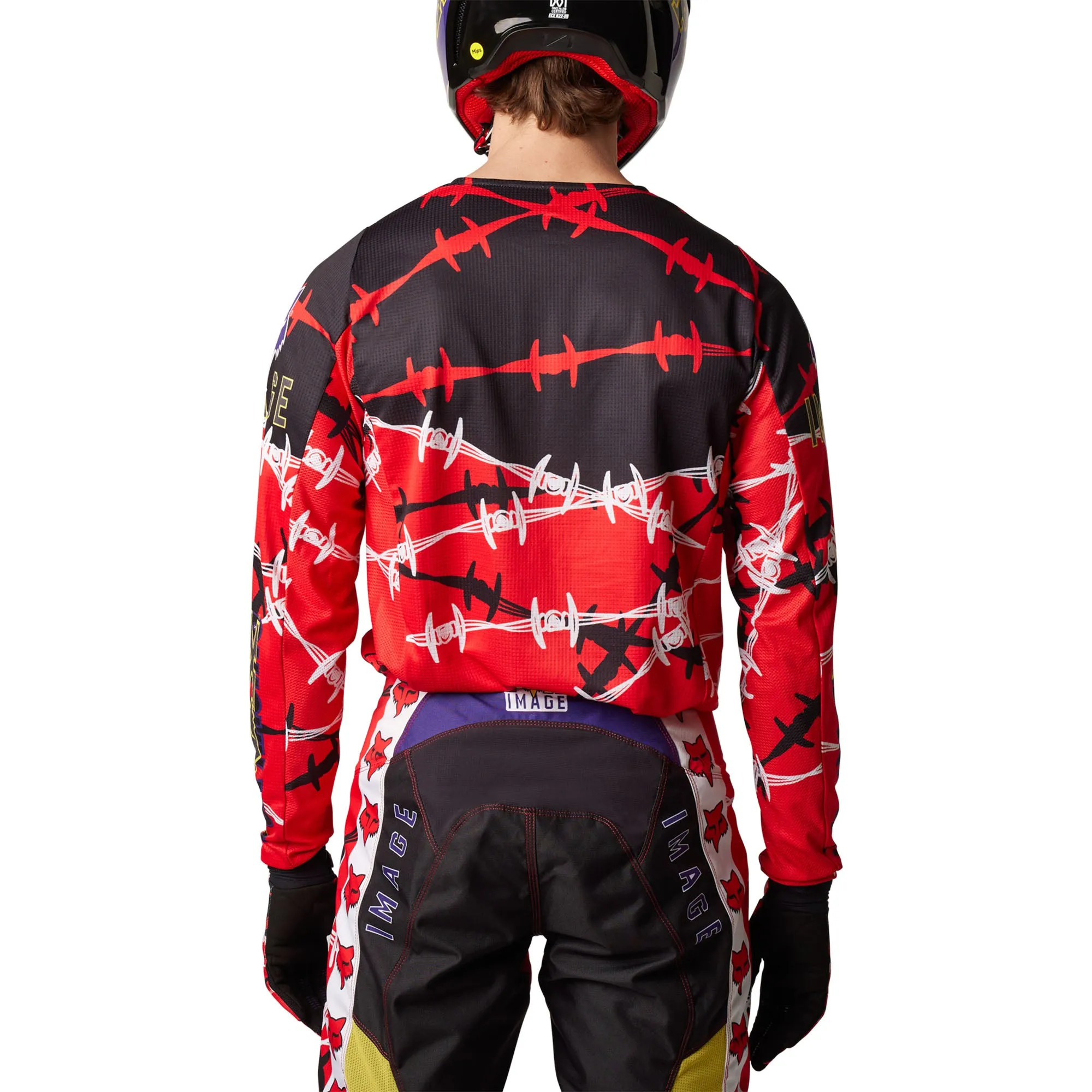 Fox Racing  180 Barbed Wire Special Edition Jersey Lightweight Fluorescent Red