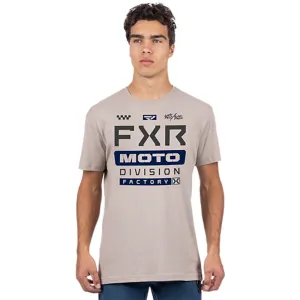 FXR Gladiator Premium T-Shirt Stone/Navy Grey