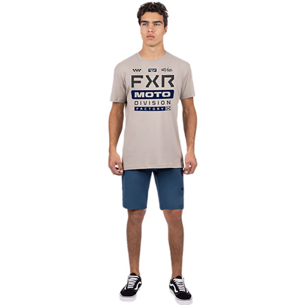 FXR Gladiator Premium T-Shirt Stone/Navy Grey