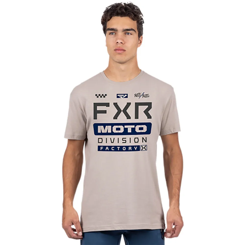 FXR Gladiator Premium T-Shirt Stone/Navy Grey
