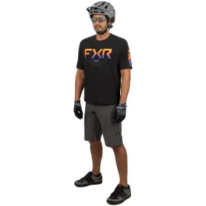 FXR Helium Tech Short Sleeve Jersey T-Shirt Black/Anodized
