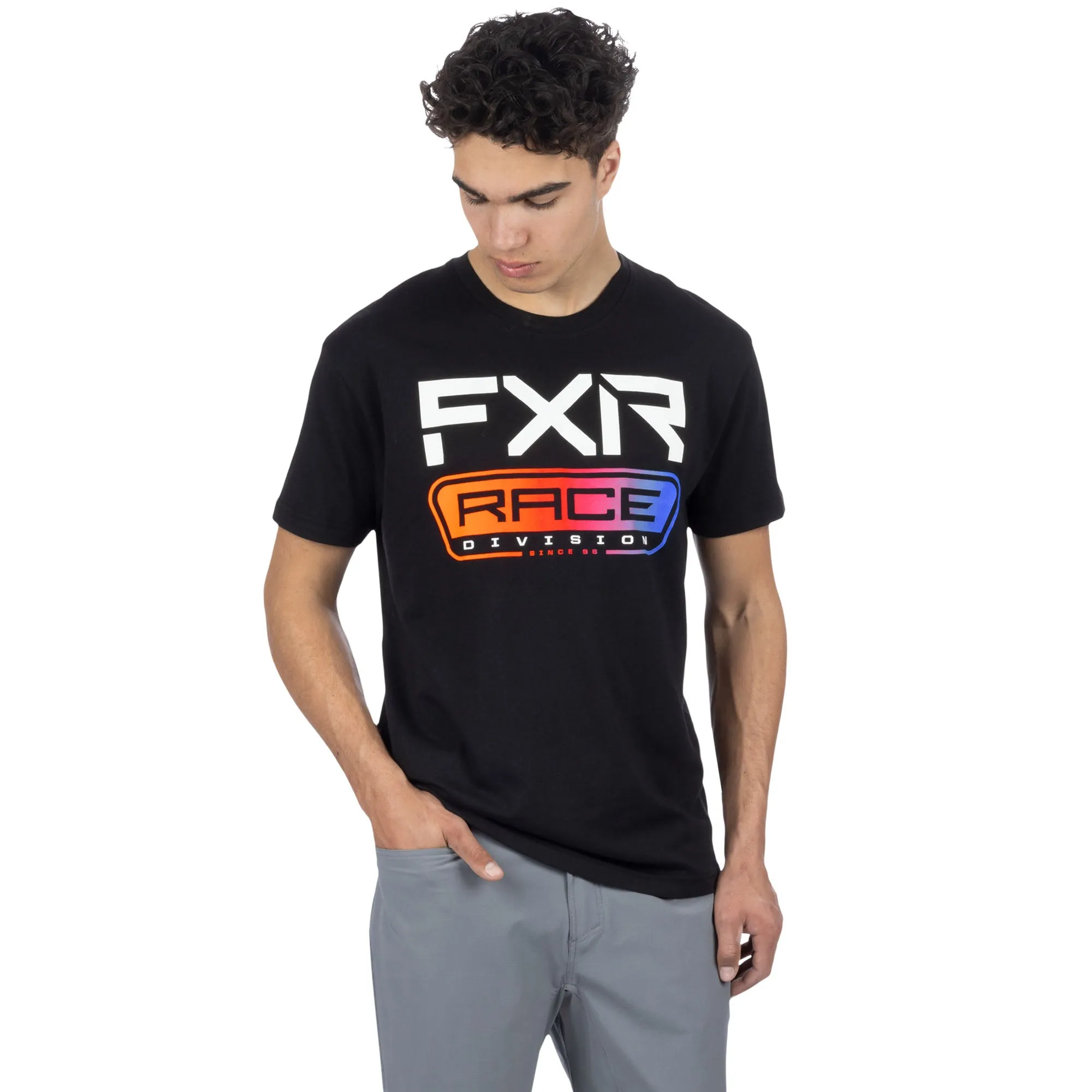 FXR Race Div Premium T-Shirt Black/Spectrum