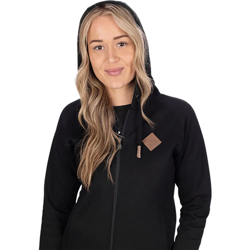 FXR Womens Diamond Zip Hoodie Black