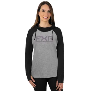 FXR Womens Trainer Premium Lite Hoodie Grey Heather/Muted Grape
