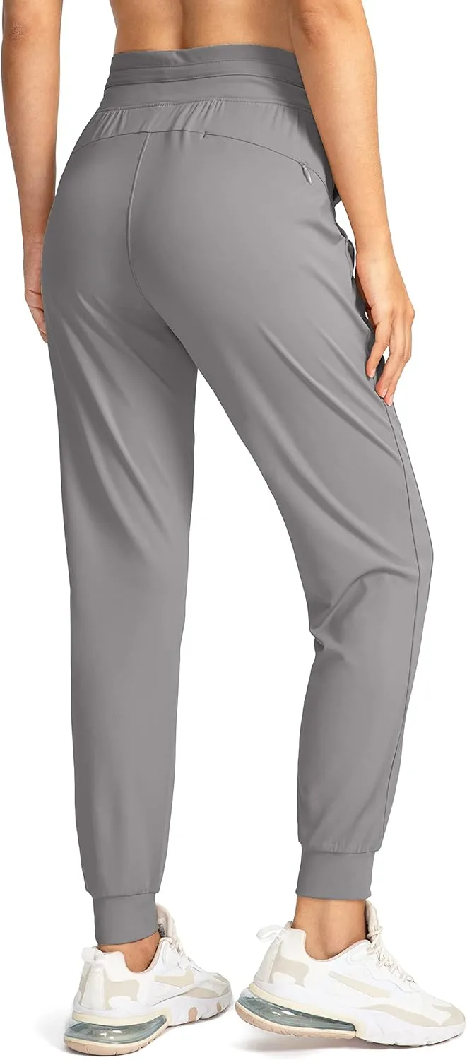 G Gradual Women's Joggers Pants with Zipper Pockets High Waisted Athletic Tapered Sweatpants for Women Workout Lounge
