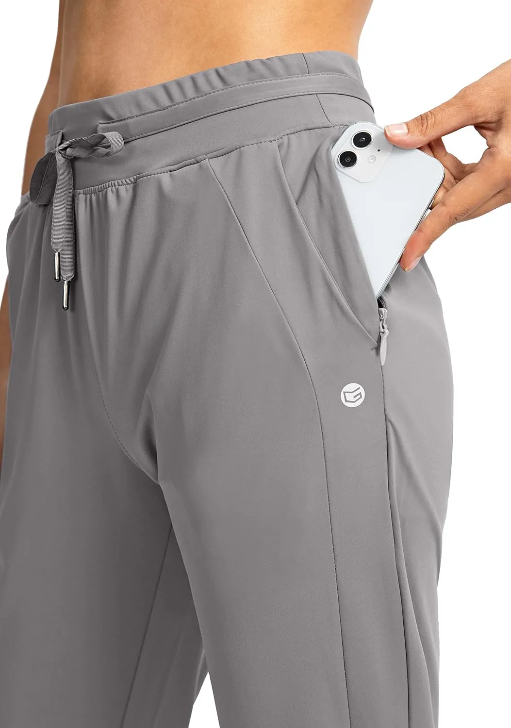G Gradual Women's Joggers Pants with Zipper Pockets High Waisted Athletic Tapered Sweatpants for Women Workout Lounge
