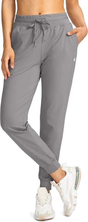G Gradual Women's Joggers Pants with Zipper Pockets High Waisted Athletic Tapered Sweatpants for Women Workout Lounge