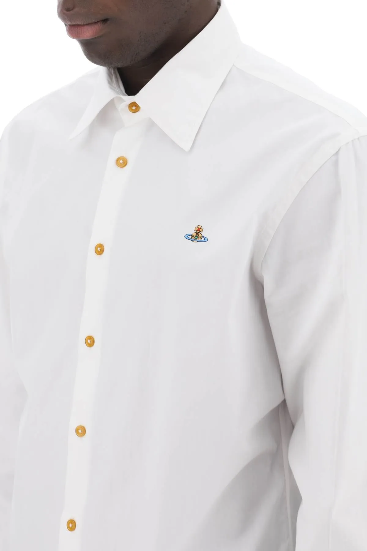 ghost shirt with orb embroidery