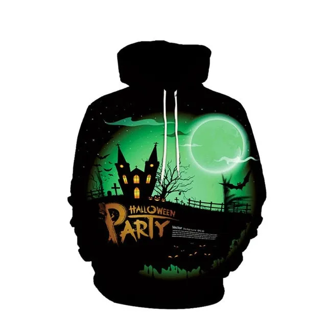 Halloween costumes Hoodies unisex halloween 2019 Couples Hoodies Top Tracksuits Pumpkin Witch