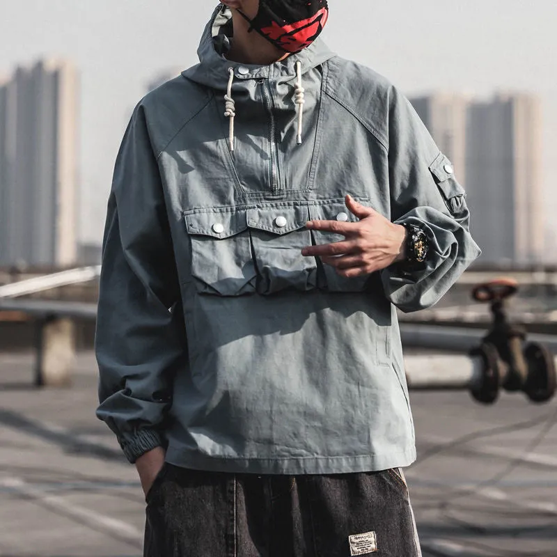 Hip Hop Multi-pocket Hoodie
