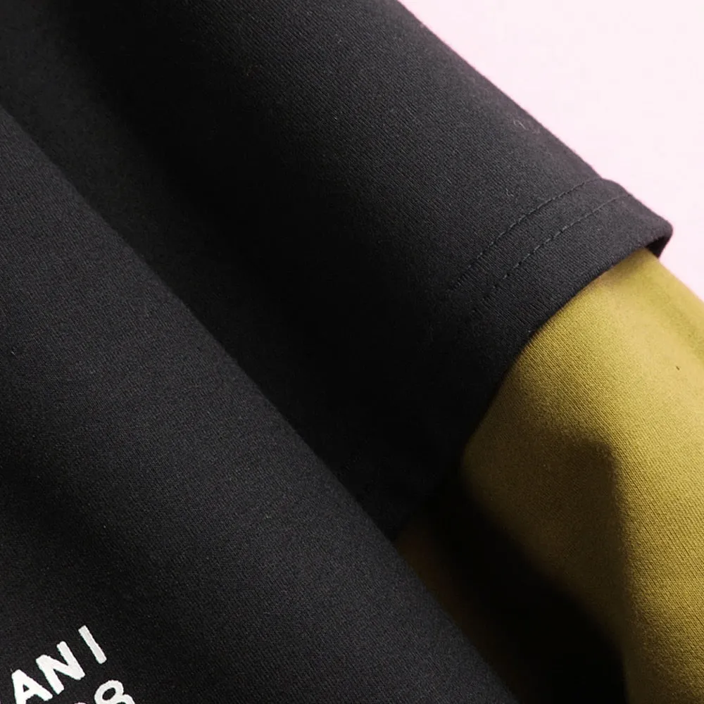 Hoodie Sweatshirt Mens Hip Hop Pullover Hoodies Streetwear Casual Fashion Clothes colorblock hoodie 2019 cotton