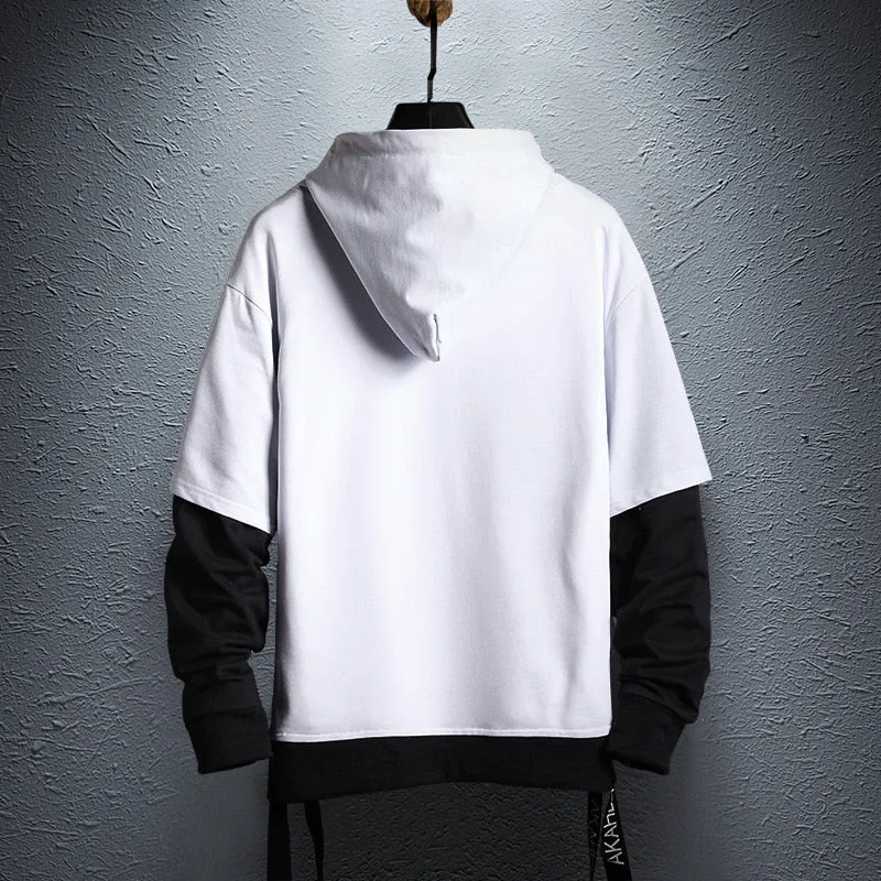 Hoodie Sweatshirt Mens Hip Hop Pullover Hoodies Streetwear Casual Fashion Clothes colorblock hoodie 2019 cotton