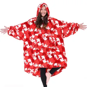 Hoodies Blankets Nightgown Flannel Hooded Casual Sweatshirt Home