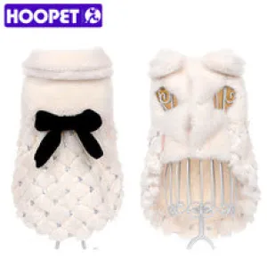 HOOPET Pet Elegant Luxury Fur Winter Overcoat Small Dog Cat