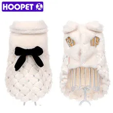 HOOPET Pet Elegant Luxury Fur Winter Overcoat Small Dog Cat
