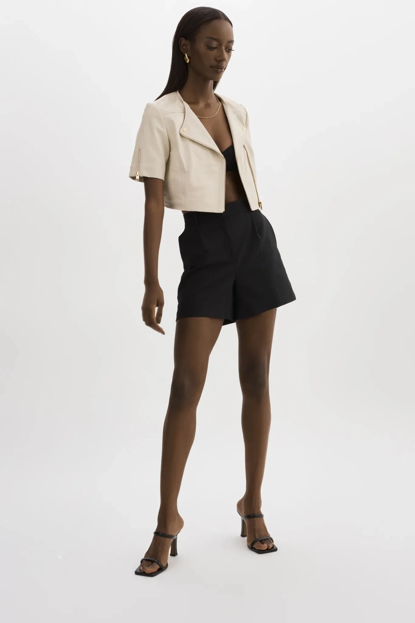 Kirsi Cropped Biker Jacket