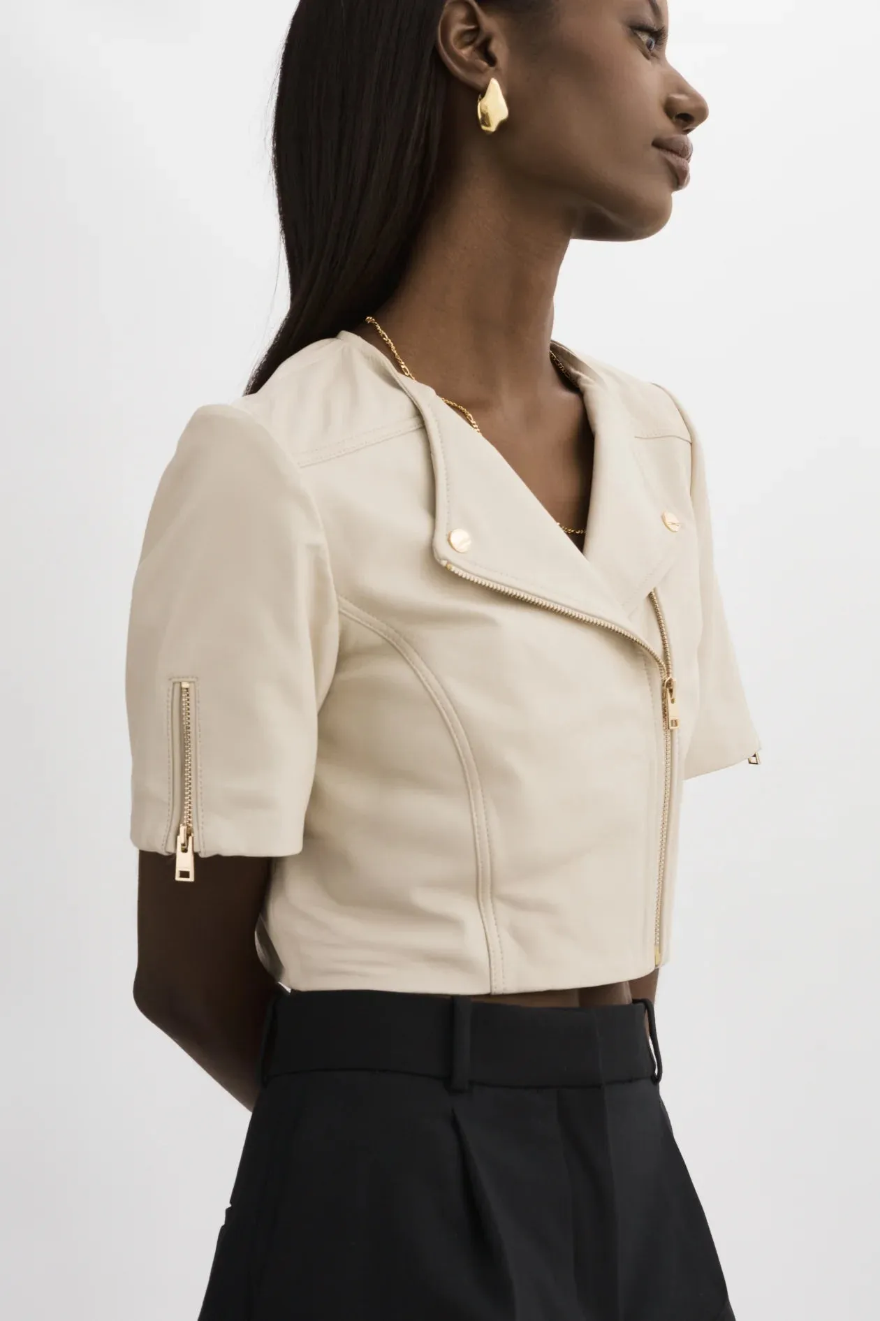 Kirsi Cropped Biker Jacket