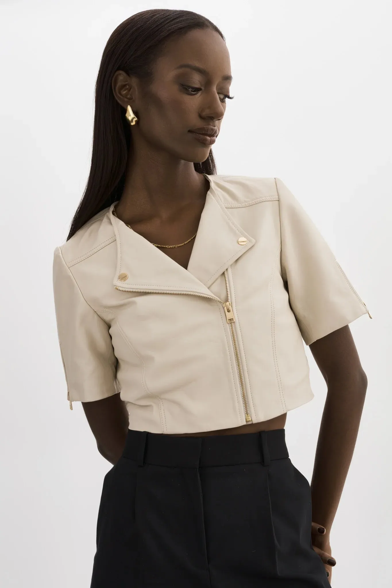 Kirsi Cropped Biker Jacket