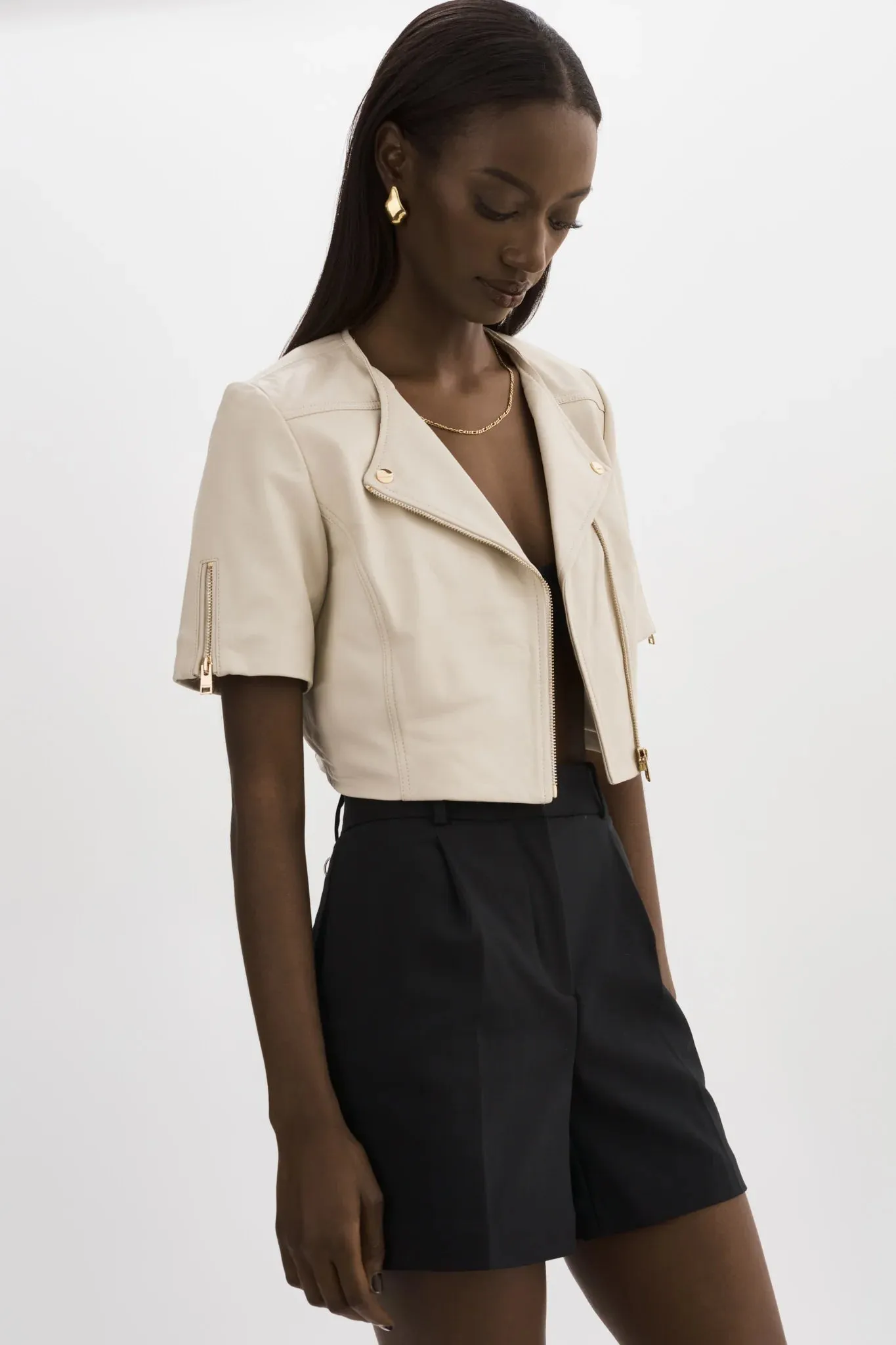 Kirsi Cropped Biker Jacket