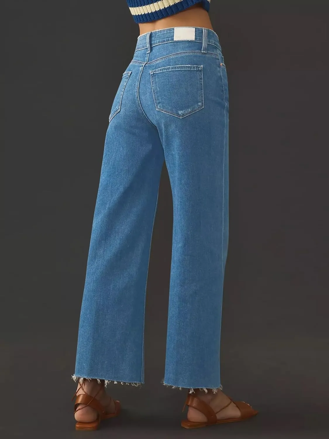 KUNMI Jeans for Women Wide Leg Baggy High Waist Boyfriends Straight Leg Stretchy Denim Pants Trendy Fall 2025