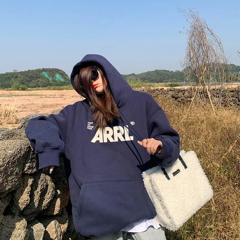 Letter Printed Casual Personality Hoody