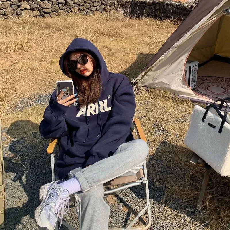 Letter Printed Casual Personality Hoody