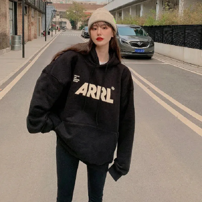 Letter Printed Casual Personality Hoody
