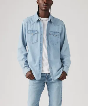 Levi's Men's Classic Standard Denim Western Shirt - Franklin Stone Wash